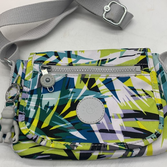 Kipling Yellow Blue Nylon Small Crossbody with gorilla MCB4900 - Picture 2 of 14